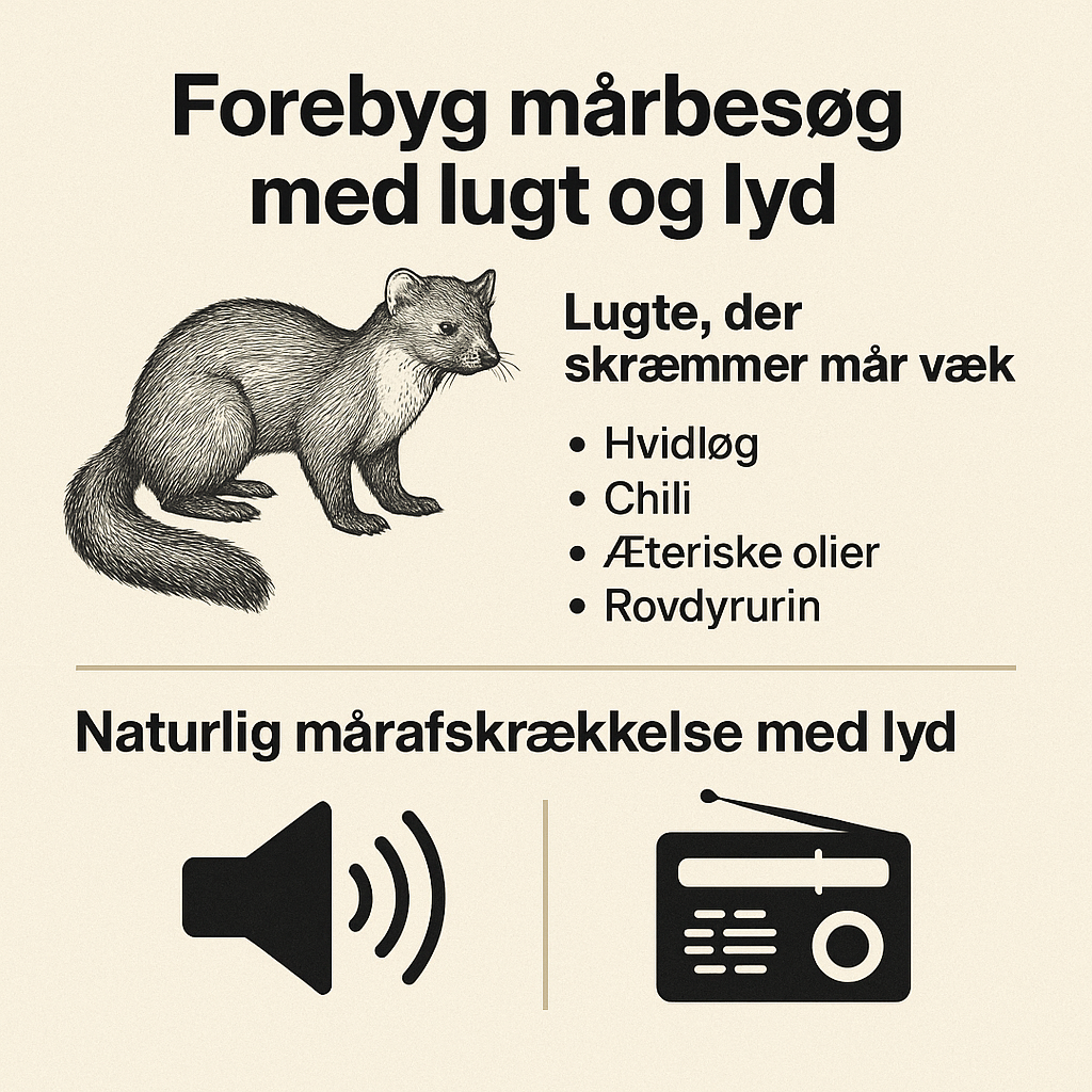 Forebyg mårbesøg med lugt og lyd