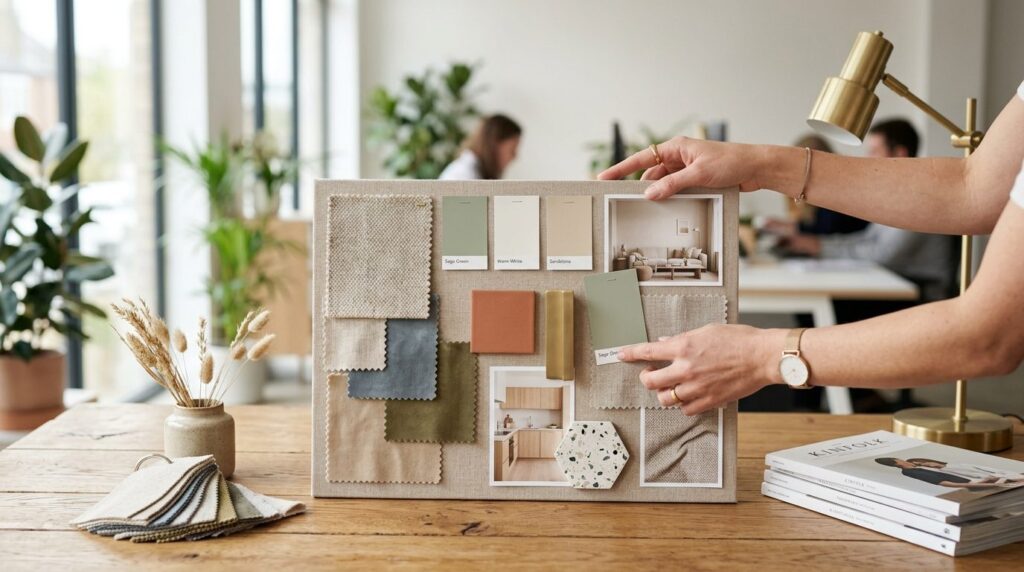Close-up professional stock photo of hands presenting home r