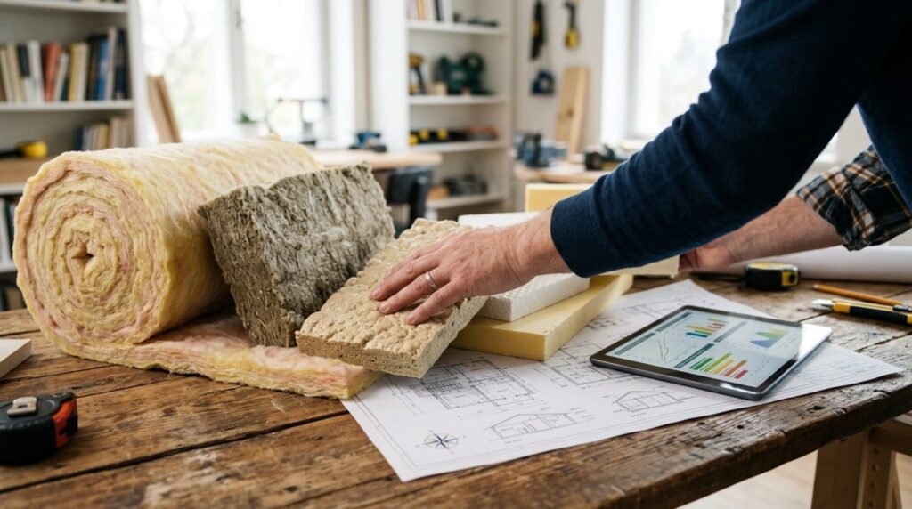 Close-up photorealistic image of a homeowners hand examinin